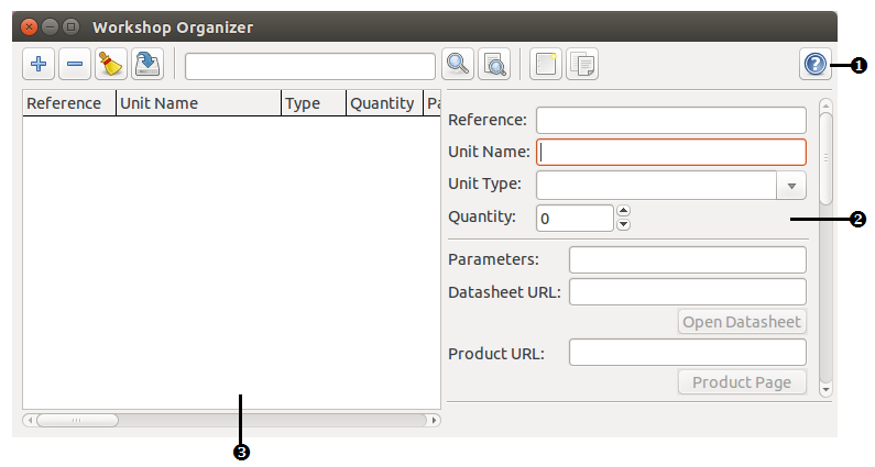 Workshop Organizer - Main Window
